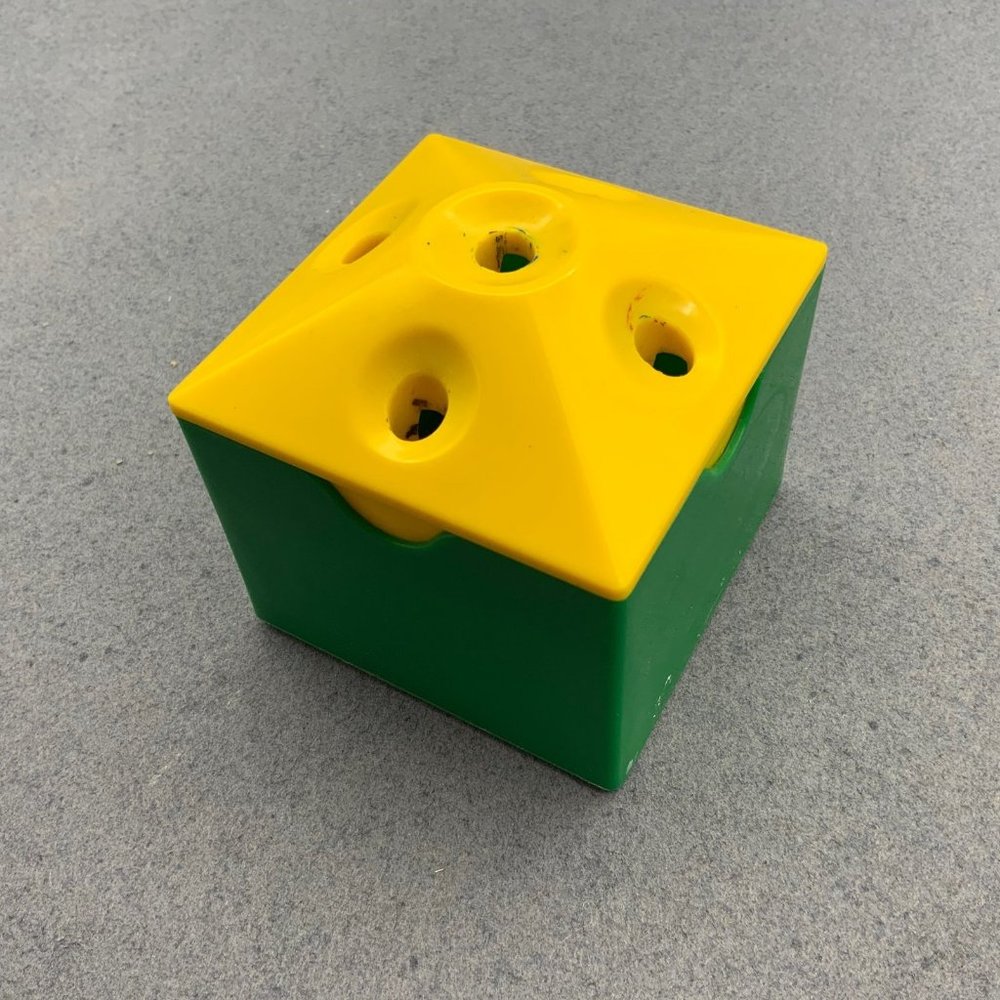 Crayola Crayon Sharpener Five Holes Yellow Green As Is Rare HTF BTS School Class